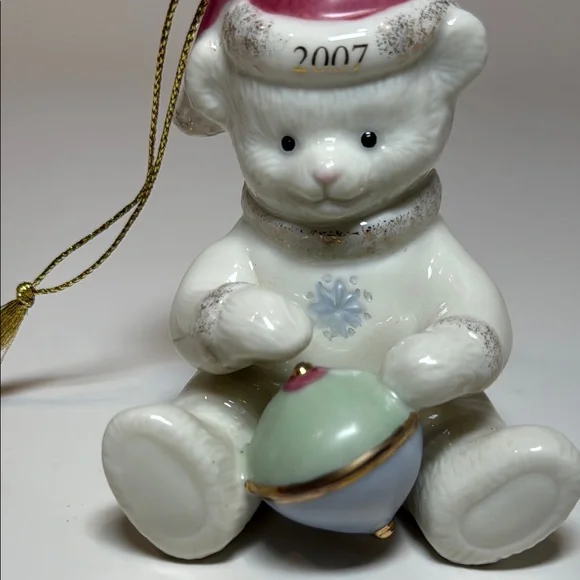 Lenox 2007 Teddy with Pink Hat - Picture 11 of 12